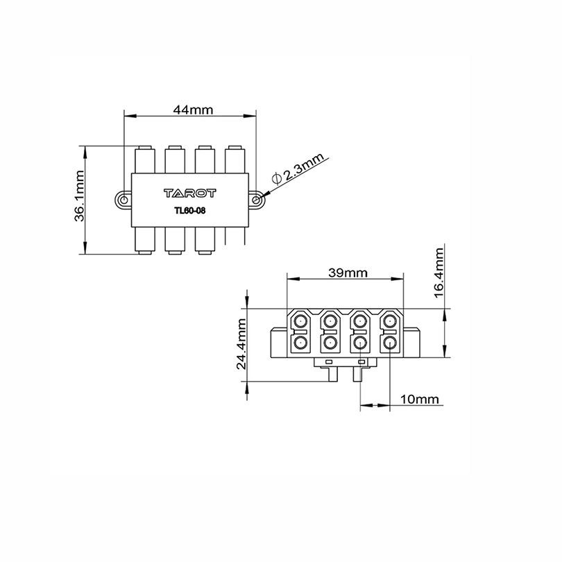 Tarot-RC XT60H TL60-08 Stromverteilungsmodul XT60H Power Hub Buchse für große kompatible Mehrachsen für RC-Drohnen