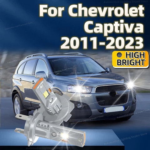 Светодиодные автомобильные фары 30000LM Мини-лампа CSP Беспроводные лампы для фар 6000K для Chevrolet Captiva 2011-2023 2012 2013 2014 2015 2016