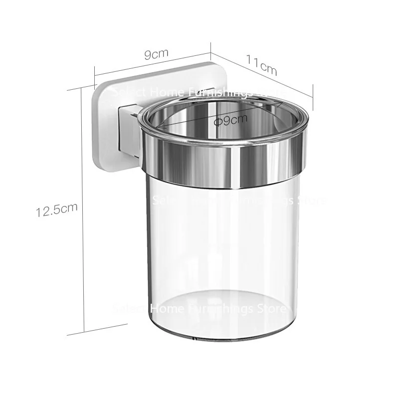 Suitable for Non-punching Storage Cylinder, Removable Kitchen Transparent Plastic Bathroom Toilet, Water Raising Flower Pot Rack