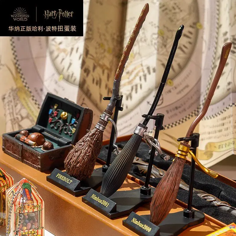 Tomy Potter Quidditch Magic Broom And Treasure Chest Gashapon Firebolt Nimbus2000 Nimbus2001 Collectible Desk Decor Toy