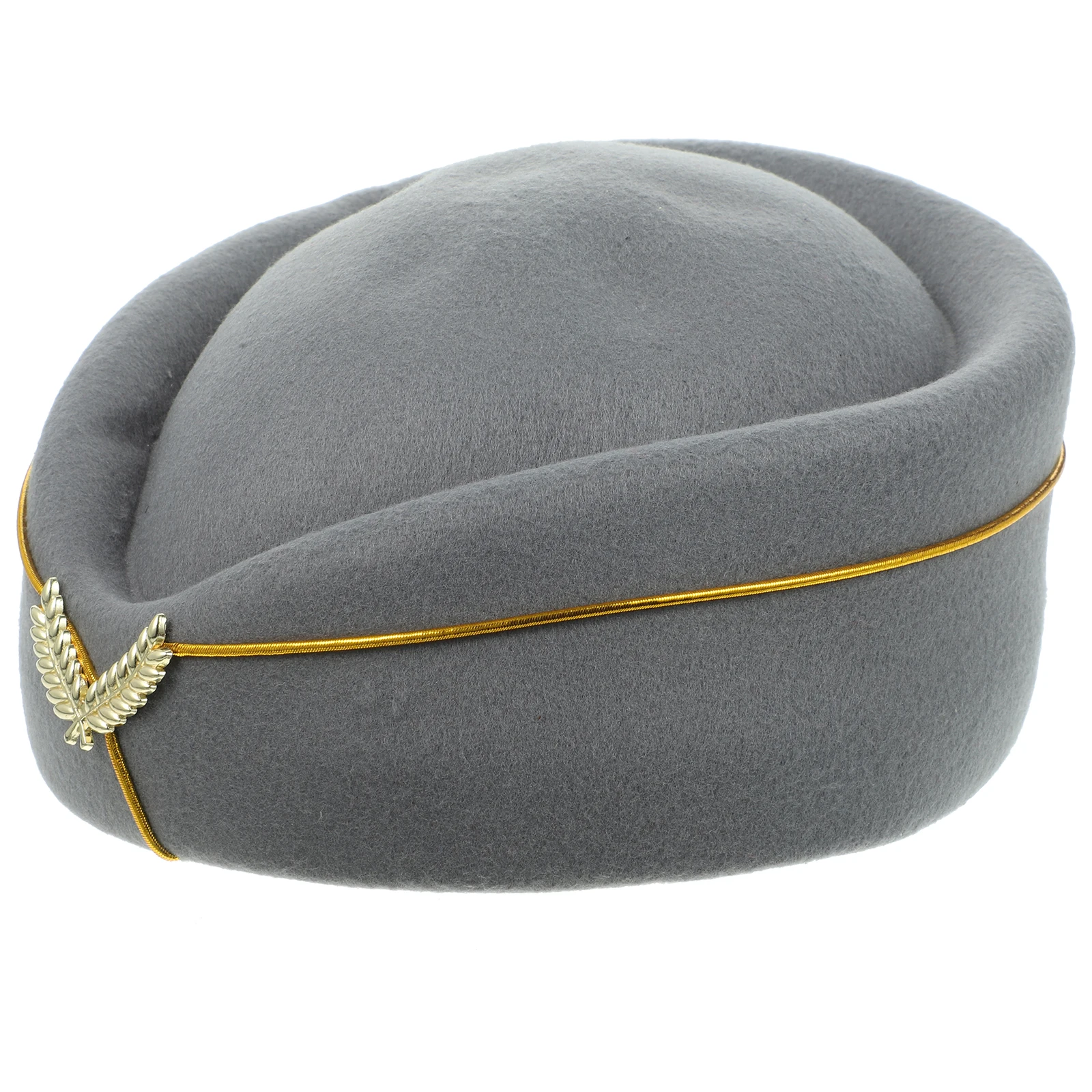 

Grey Flight Attendant Beret Women Stewardess Hat Costume Accessory Safe Material Comfortable Wear Cosplay Stage Performance