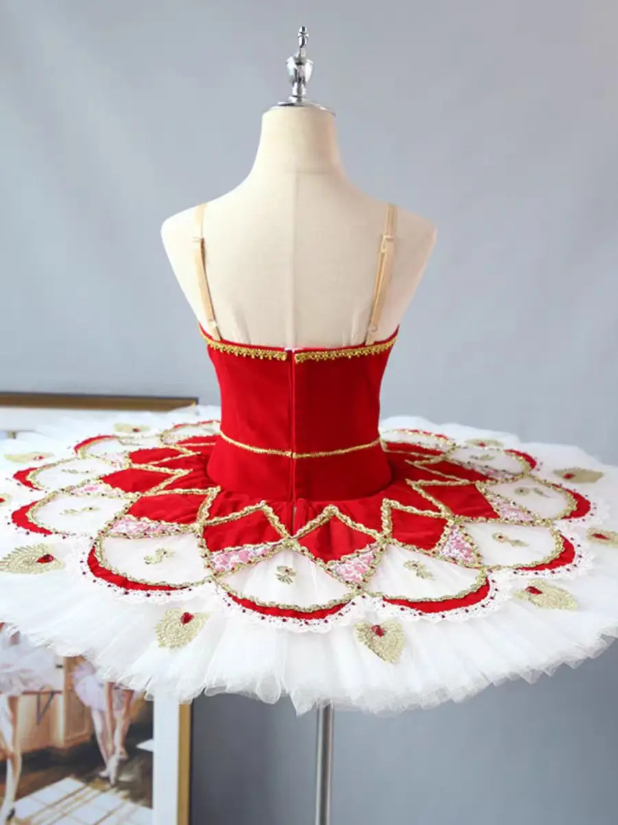 Tutù della Bella Addormentata Costume personalizzato professionale per bambini Abito pompadour da competizione bianco Costume da balletto per adulti