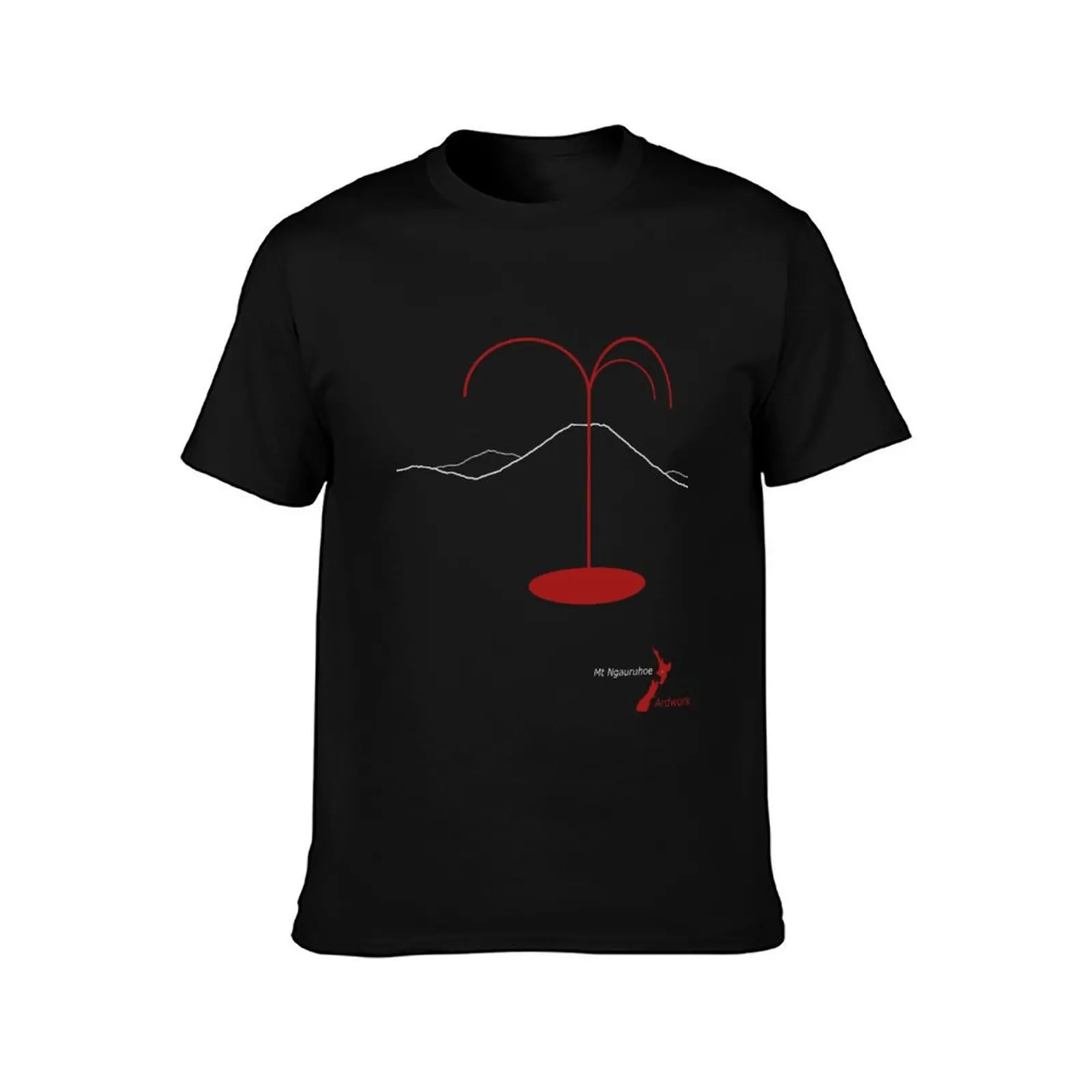 Creating NZ - Mt Ngauruhoe / Tongariro T-Shirt Big and Tall Crew Neck Tee T-Shirt