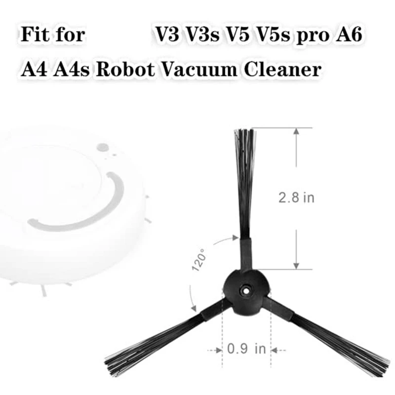 10 قطعة فرشاة جانبية كنس بديلة لـ ILIFE V3 V3S A4 A4S Pro V5 V5S Pro جهاز آلي لتنظيف الأتربة