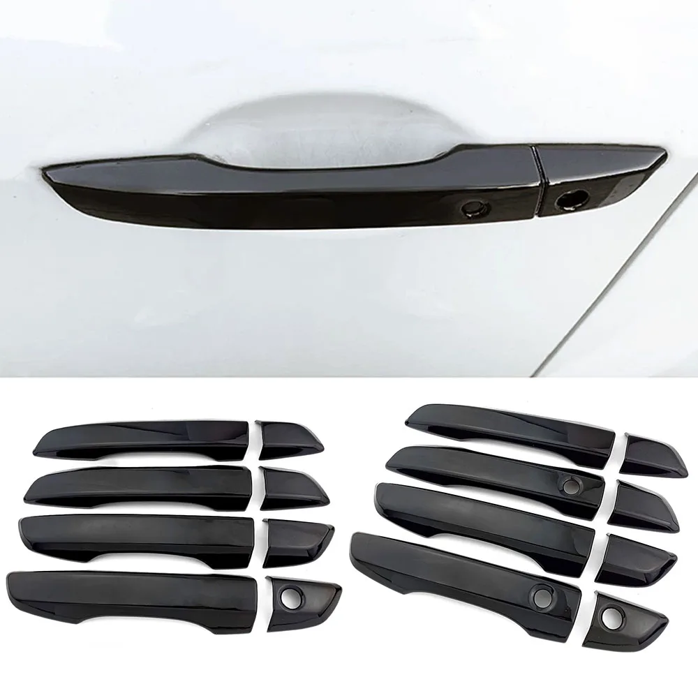 

For Honda Civic 2016-2021 10th Gen Glossy Piano Black Exterior Door Handle Cover Anti Scratch Caps Protector Decor Sticker