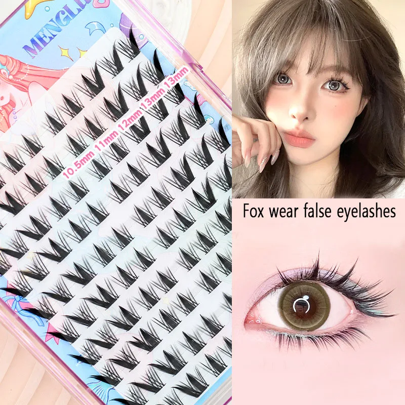 10 Rows Cluster Lashes Faux Mink Eyelashes Cluster Natural Eyelash Extension 3D Russia Strip Individual Fox Eyelashes