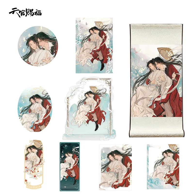 

New Anime Heaven Official's Blessing Acrylic Stand Tian Guan Ci Fu Xie Lian, Hua Cheng Quicksand Ticket Badge Bookmark Gift