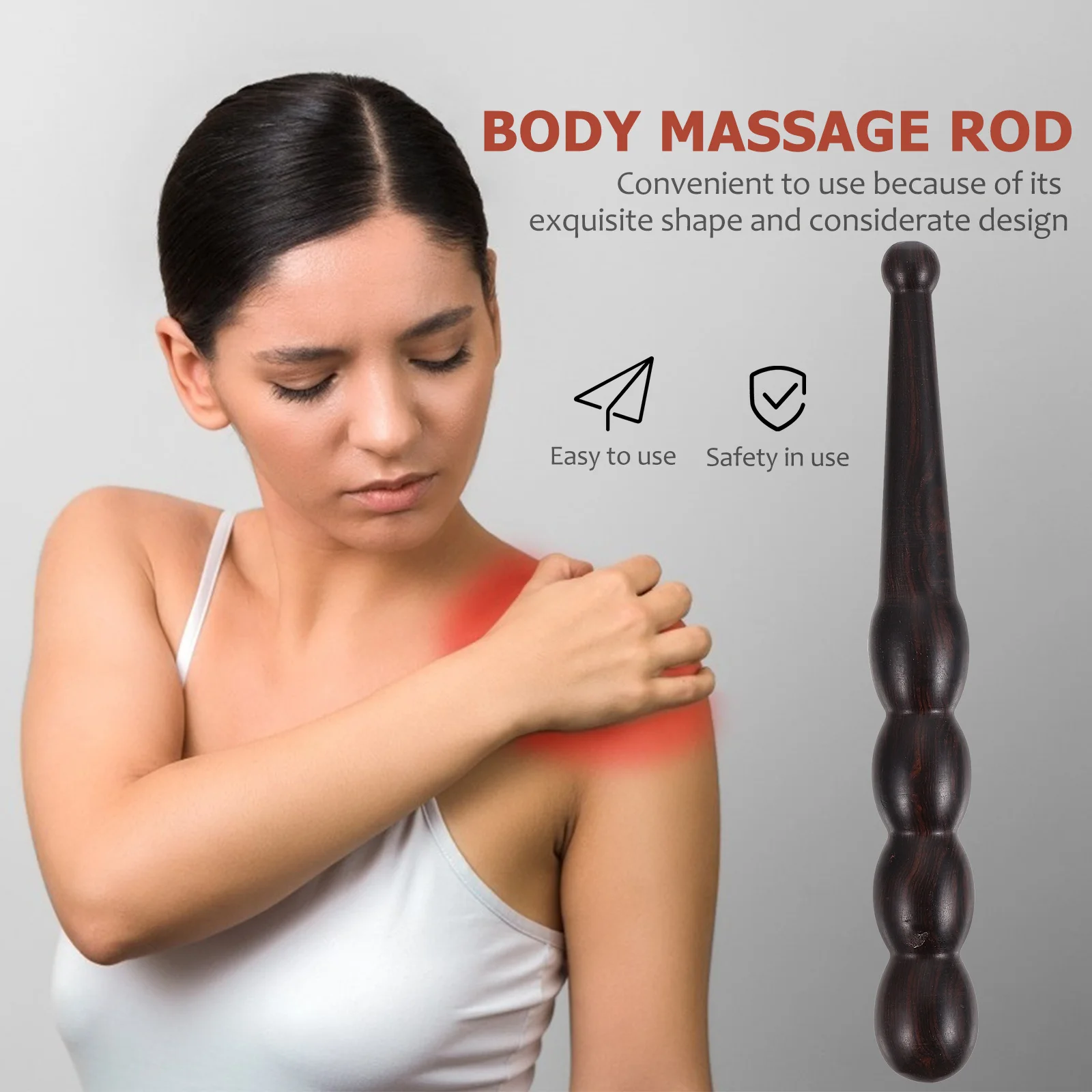 

1pc Wooden Massage Premium Skin Care Massager Acupoint Therapy Pen For Body Foot Skin Care Compact Lightweight Manual Massager