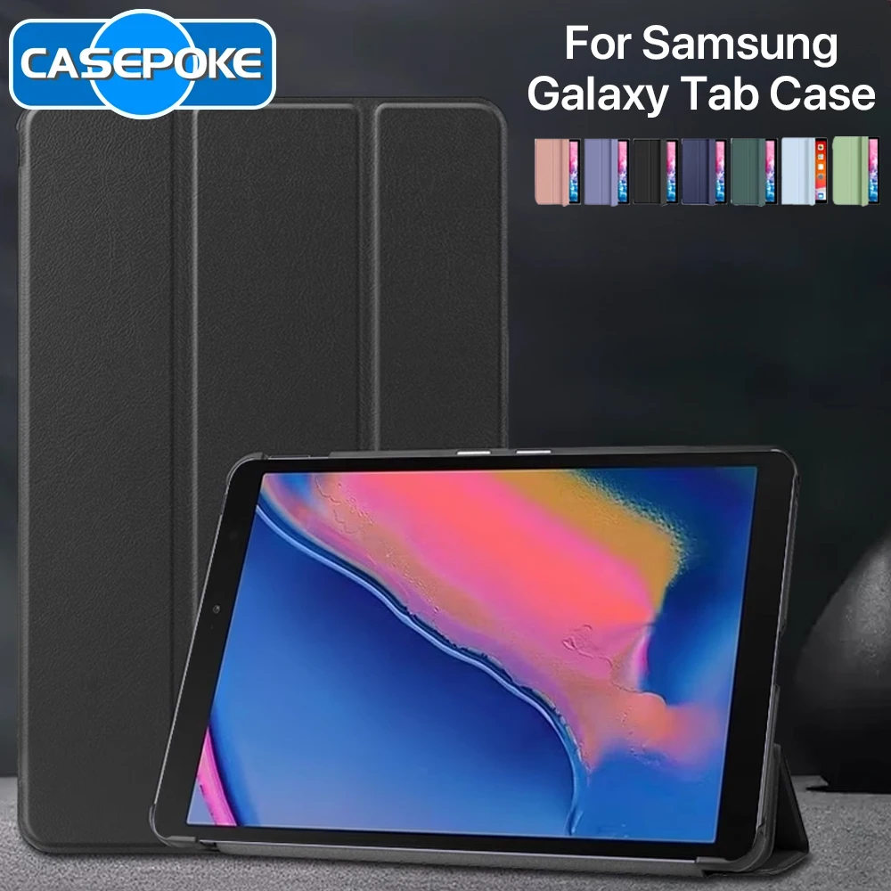 Magnet Tablet Case For Samsung Galaxy Tab A9 Plus 11in Smart Cover Flip Stand Soft TPU Back For S6 LITE 12.4in S7+ S8+ S9+ S7 FE