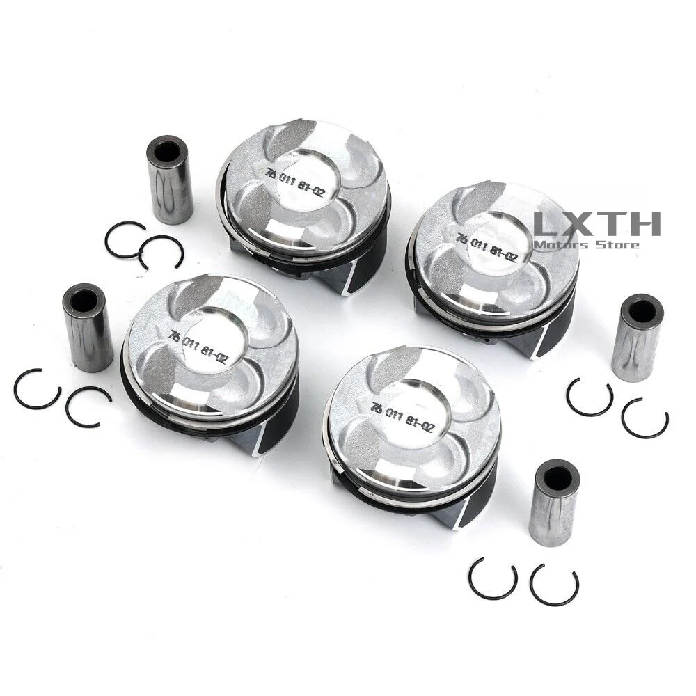 4x Pistons & Rings Set A11257601181 A11257601077 A11257584117 For BMW Mini 316i Cooper S F20 F30 R55 R56 1.6T N13 N18