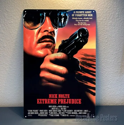 Extreme Prejudice Movie Metal Poster - Sign Size: 20x30cm (8x12inch)  -aluminum