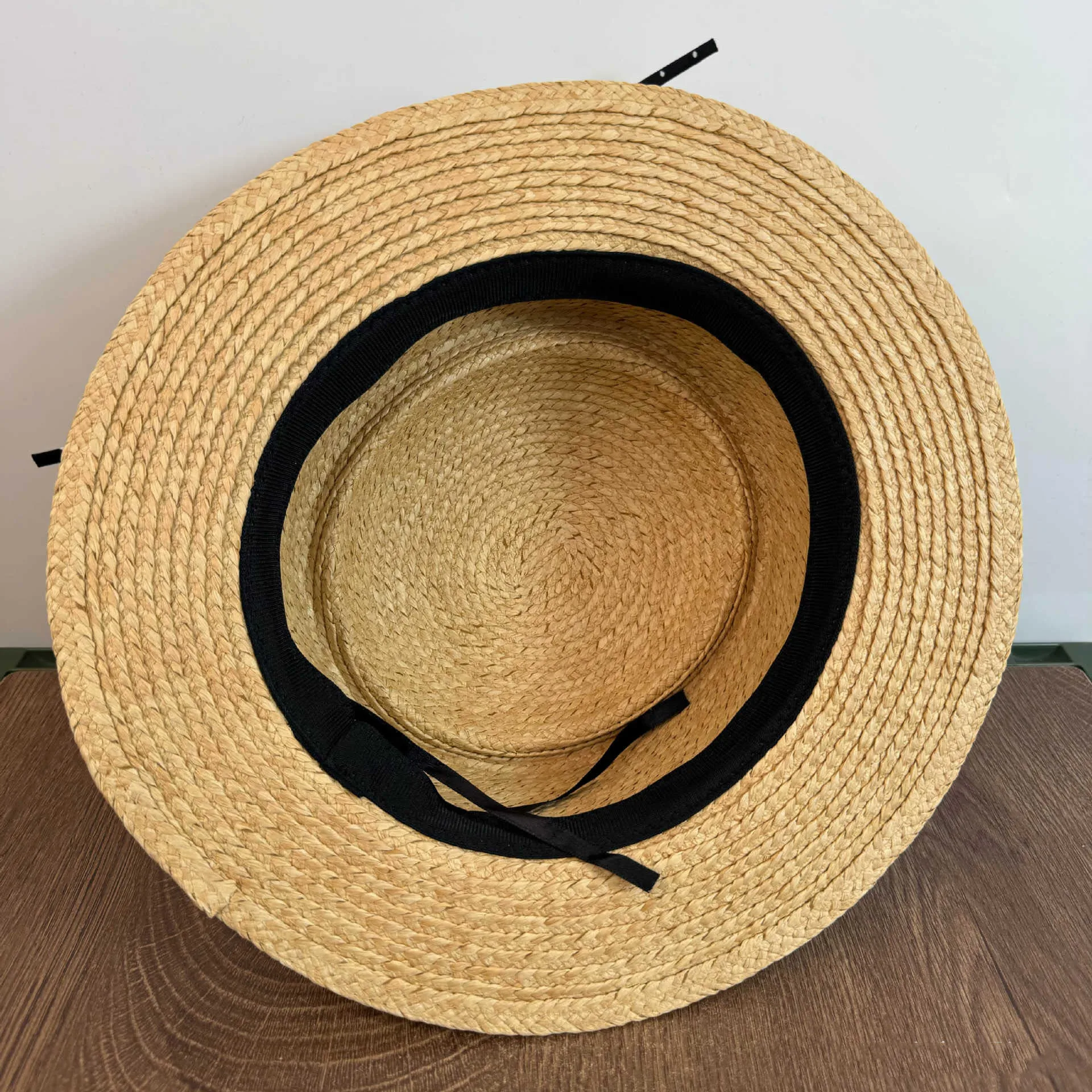 Elegant Hepburn Wave Point Flower Bowknot Straw Hat Summer Seaside Vacation Sun Hat Women Handmade Breathable Beach Cap