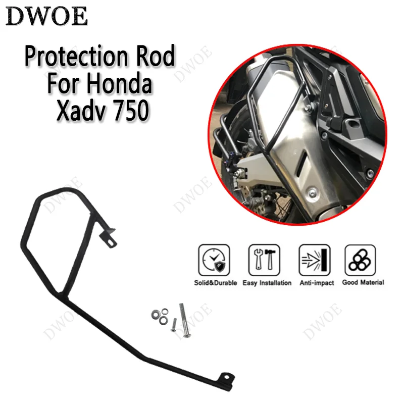 DWOE Motorcycle Exhaust Pipe Bumper Frame Protector Collision Rod For HONDA XADV750 2017 2018 2019 2020 2021 2022 2023 2024