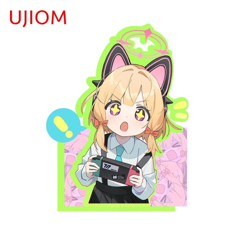 UJIOM Super Cute Blue Archive Saiba Momoi Wall Sticker Creative Game Loli Design Living Room Decal Suitable For Computer Case