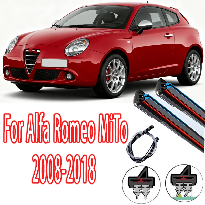 

For Alfa Romeo MiTo 2008-2018 Front Windshield Wiper Blades 2pcs Windscreen Window Accessories 2009 2012 2013 2014 2015 2016