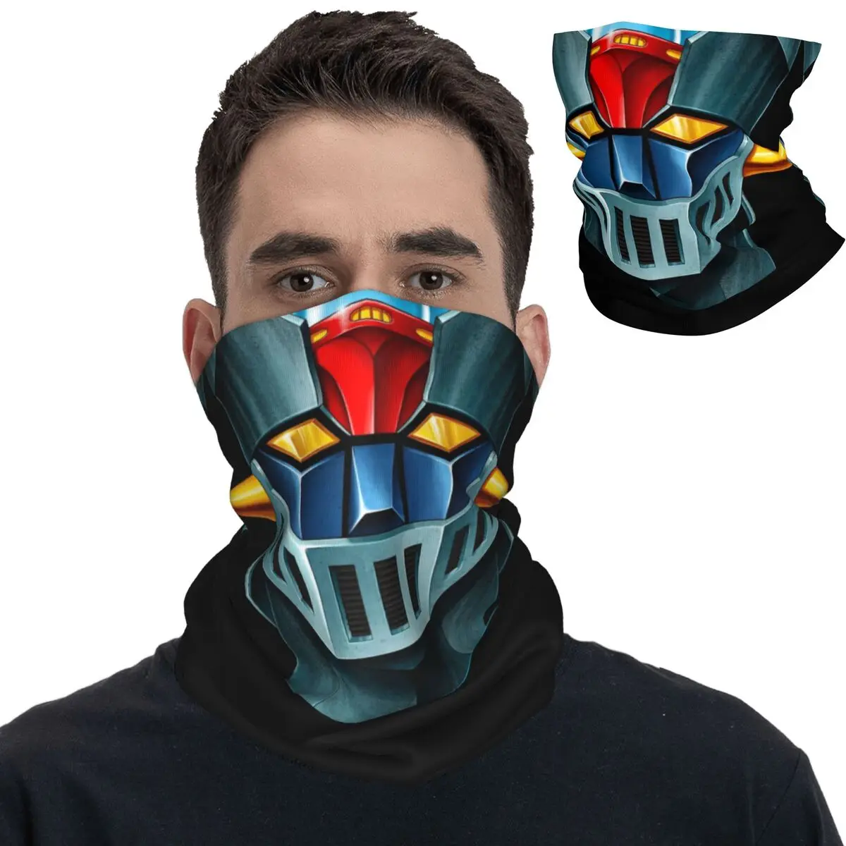 Mazinger Z Bandana Neck Cover Ufo Robot Grendizer Goldrake Mask Scarf Multifunctional Cycling Scarf Hiking Adult Windproof