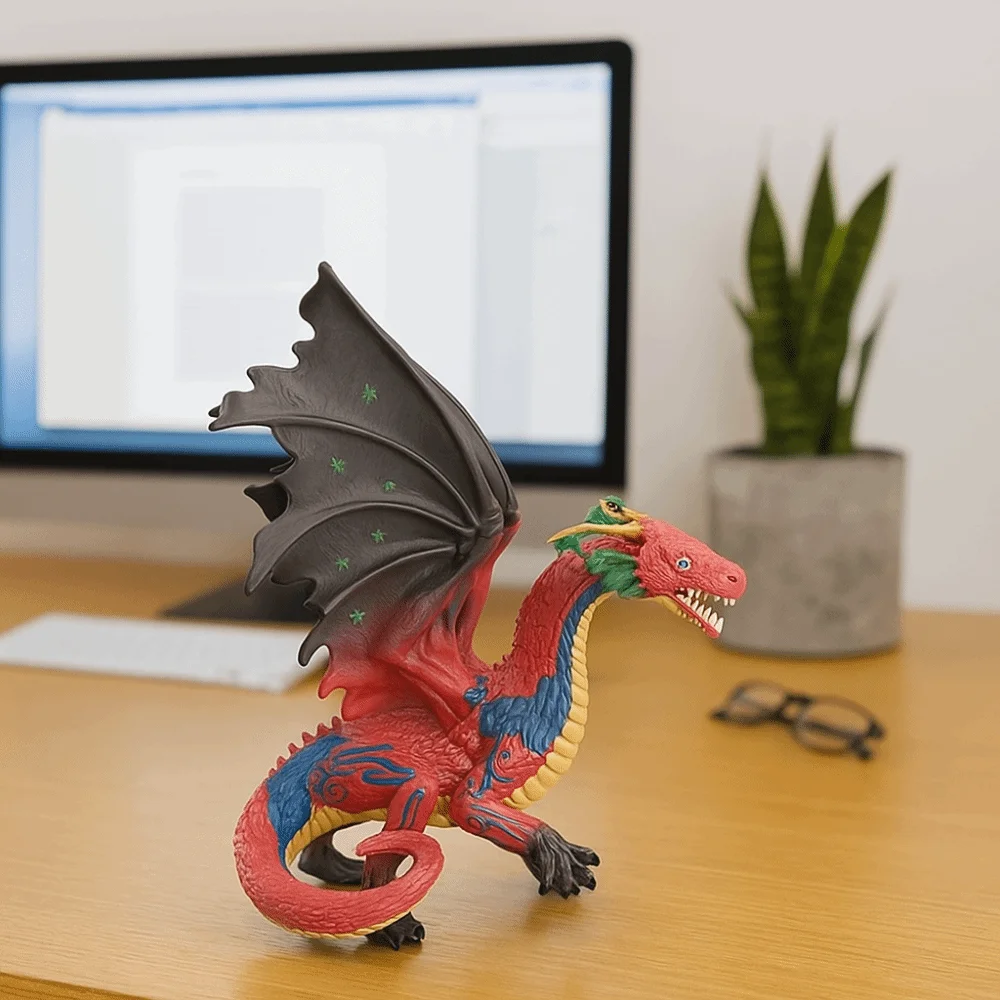 Simulation Warcraft Dragon Mythical Creatures Toy PVC Statue Myth Dragon Figures Ornament Handmad Dragon Animal Model