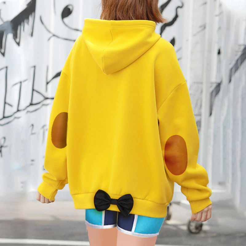 Ohto Ai Cosplay Hoodie Wonder Egg Priority Pullover Anime Costumes Yellow Sweatshirt Shorts Wig Sock Bag Hairpin Suit