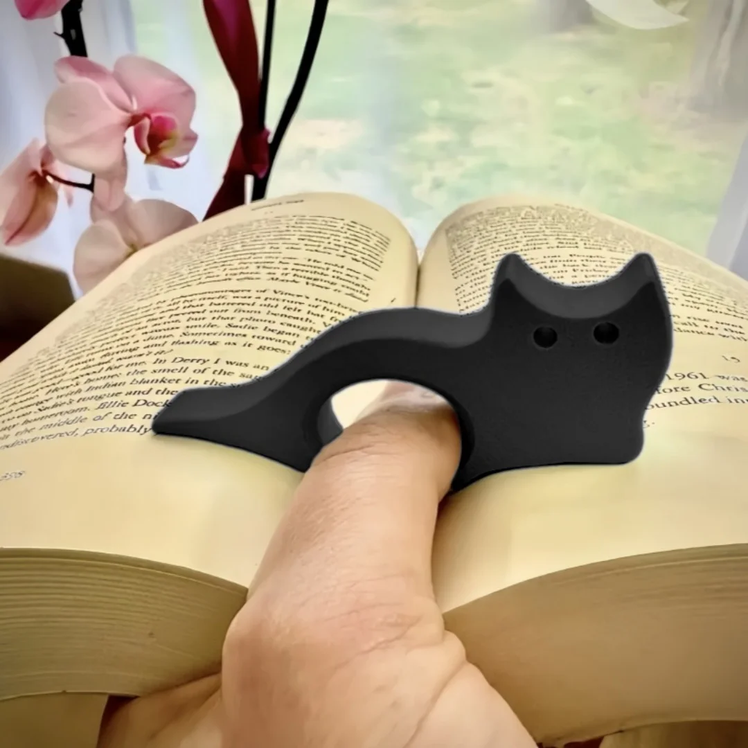 Pet Cat Reading Bookmark Bookmarks Rings School Supplies Student Pages Guide Marker Marking Sign Book Page Holder