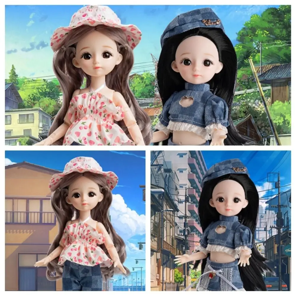 

Dress Up 30cm BJD Doll with Clothes 3D Eyes 1/6 bjd Dolls Colorful Removable Joints Removable Joints Doll Girls Gifts