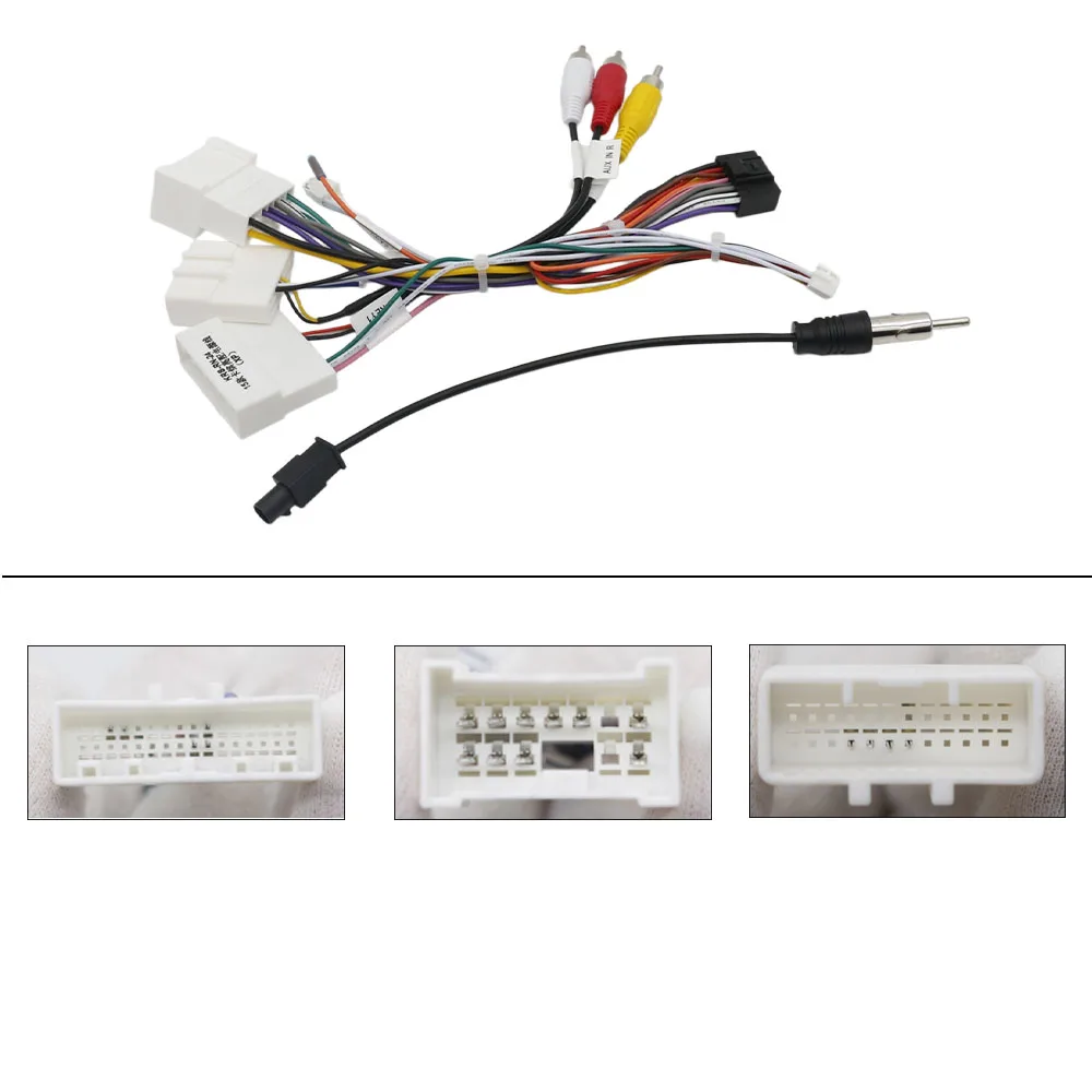 16 Pin CANBUS Wiring Harness For Renault Captur High End Koleos 2015-2019  Android Radio Power Adapter Cable Decoder Box