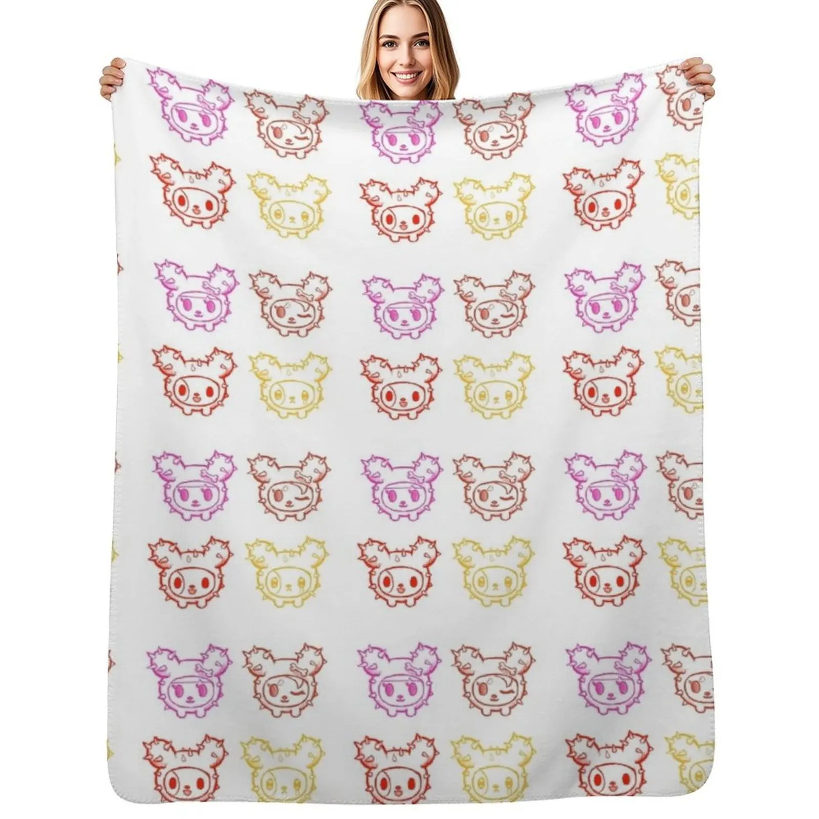 Tokidoki cute sketch stickers Throw Blanket Luxury St wednesday christmas gifts Thin halloween Shaggy Blankets