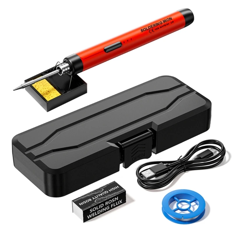 Multipurpose USB Soldering Iron Set With Rechargeable Battery Portable Solder Toolkit Accessories For Home And Hobby Use