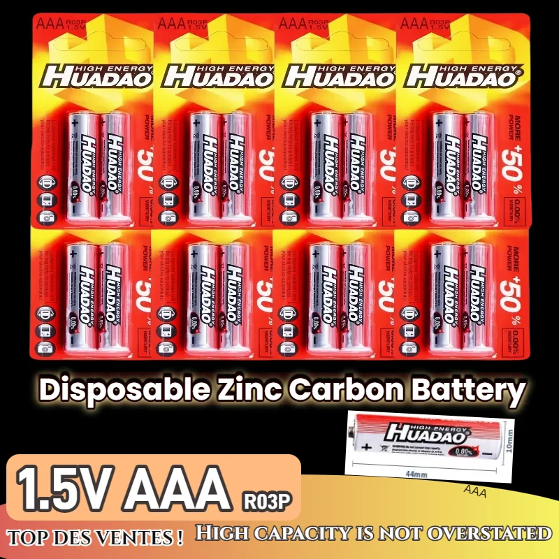 

2-80PCS AAA Batteries 1.5V R03P Disposable Zinc Carbon Battery AAA for Led Light Mouse Calculator Electric Toys Remote control