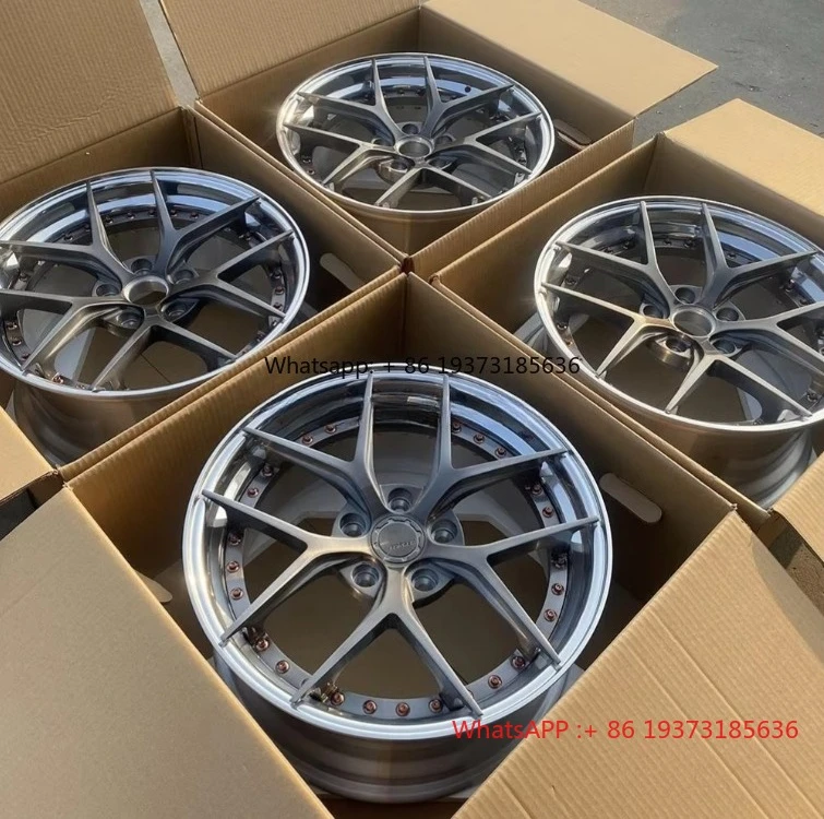 

Hot Sale 2-Piece Matte Black Face with Polished Rim Forged Wheel Five Spoke Design for 2025 For Audi A35L/45S 18 Inch 19 Inch