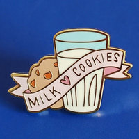 Good Friend Partner Enamel Pins Milk And CookiesMetal Brooch Badge Fashion Jewellery Clothes Hat Backpack Accessory Gifts