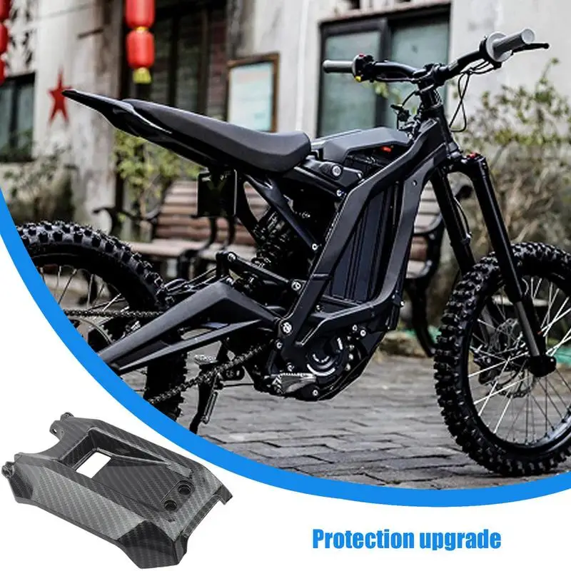 

Motorcycle Battery Protective Cover Black Carbon Fiber Protective Lid For Battery Compartment Easy Installation Precise Fit