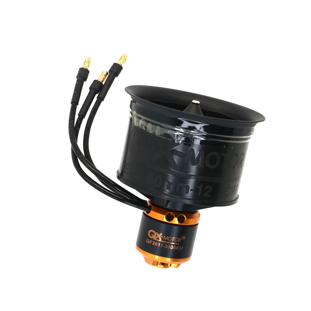 QX-MOTOR 50mm EDF QF2611 QF2611PRO 12-Blatt-Impeller mit 3300KV/ 4000KV /4600KV/ 5000KV bürstenlosem Motor für RC-Jet-Flugzeuge – Detail 5