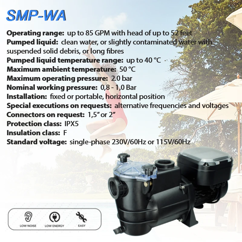 SMP-WA551 0.75HP Variable Speed Swimming Pool Pump