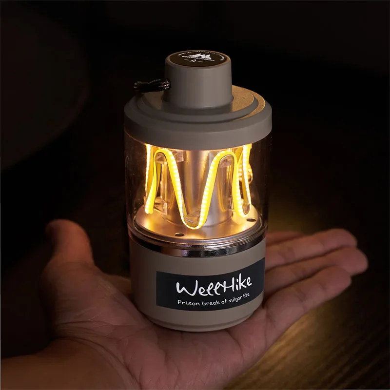 WELLHIKE Rechargeable Night Light Outdoor Camping Light Weights Light Decorative Ambient Table Lamp  Ornaments