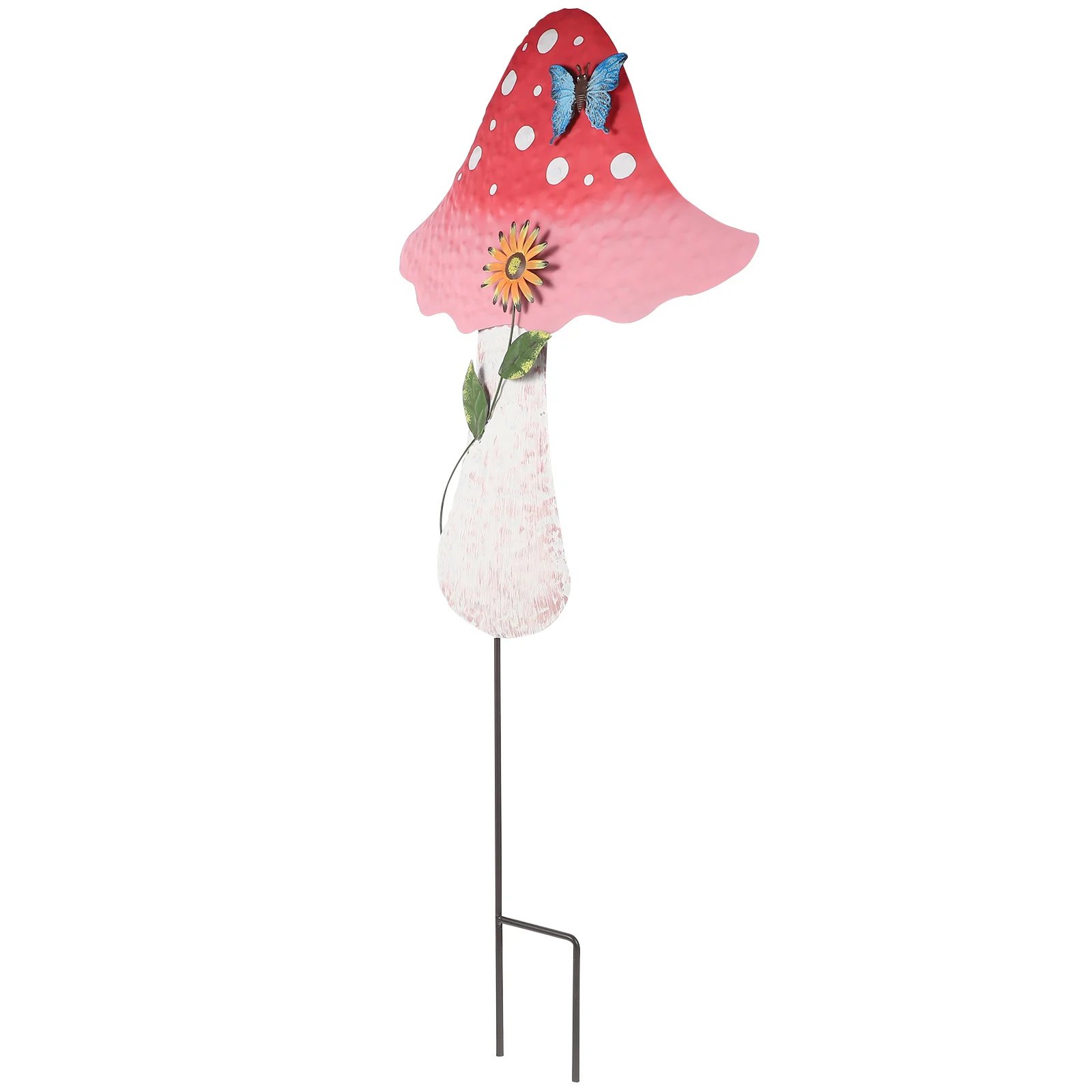 

Metal Mushroom Decorative Stakes Premium Iron Outdoor Garden Yard Lawn Patios Pathways Durable UV Weather Resistant