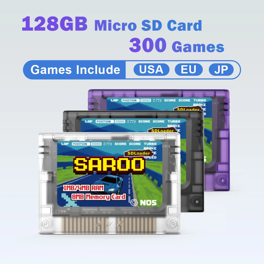 SAROO Optical Drive Emulator For Sega Saturn HDLoader FlashCart 1MB/4MB RAM 8MB Memory
