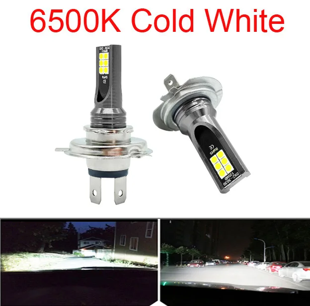 2 Stuks Super Heldere H4 H7 Led Lamp Auto Koplamp Motorfiets H1 H3 H8 H9 H11 Auto Mistlampen 9005 9006 HB3 HB4 Licht 12V 24V 80W