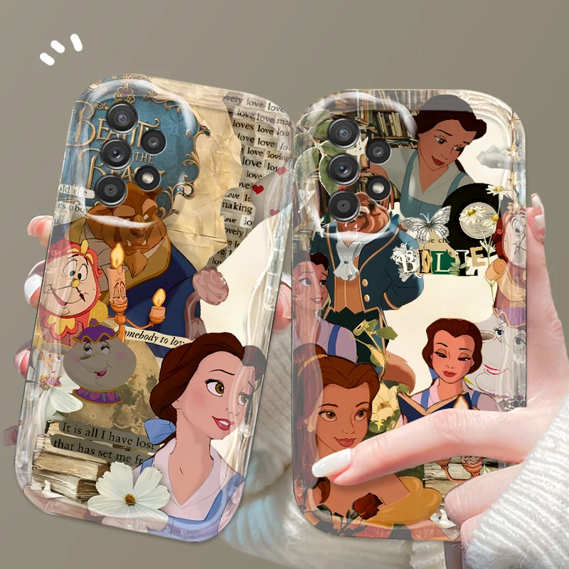 Disney Beauty The Beast สำหรับ Samsung A55เคสโทรศัพท์, เคสโทรศัพท์ A23 A54 A35 A34 A33 A32 A25 A24 5G เวฟออยล์