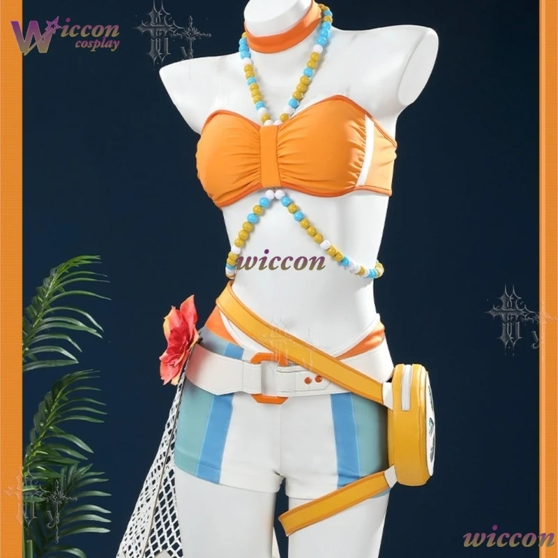​​WonkaCos Ove Watch Beachside Juno Swimsuit Cosplay Costume Lolita Style Full Set Game Comic Con Anime Role Play Halloween view 3