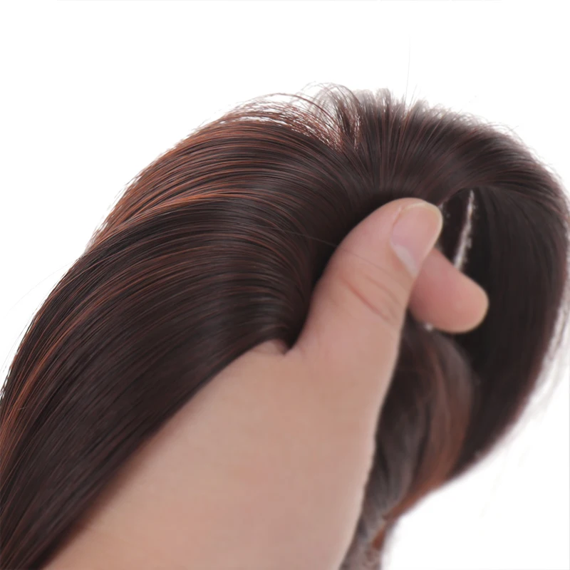 Synthetic Clip-ons Women Natural Color Straight Hair Bang Fringe Top Closures Hairpins Hair Clip In Toupee Hairpieces