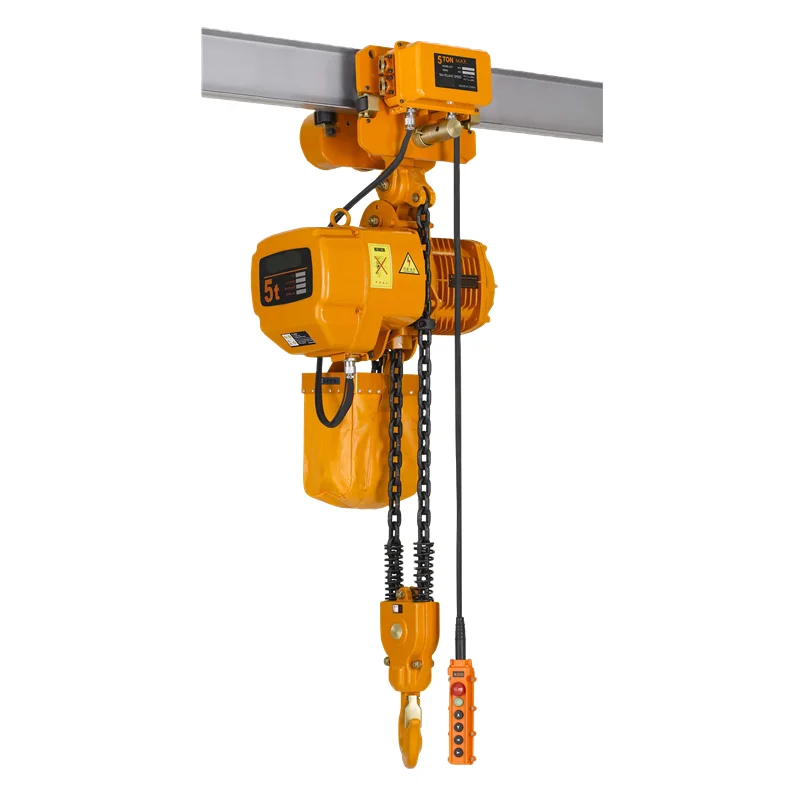 Factory Wholesale High Quality Industrial 1~5 Ton Electric Chain Hoist With Trolley With Remote Control Singleble Slings