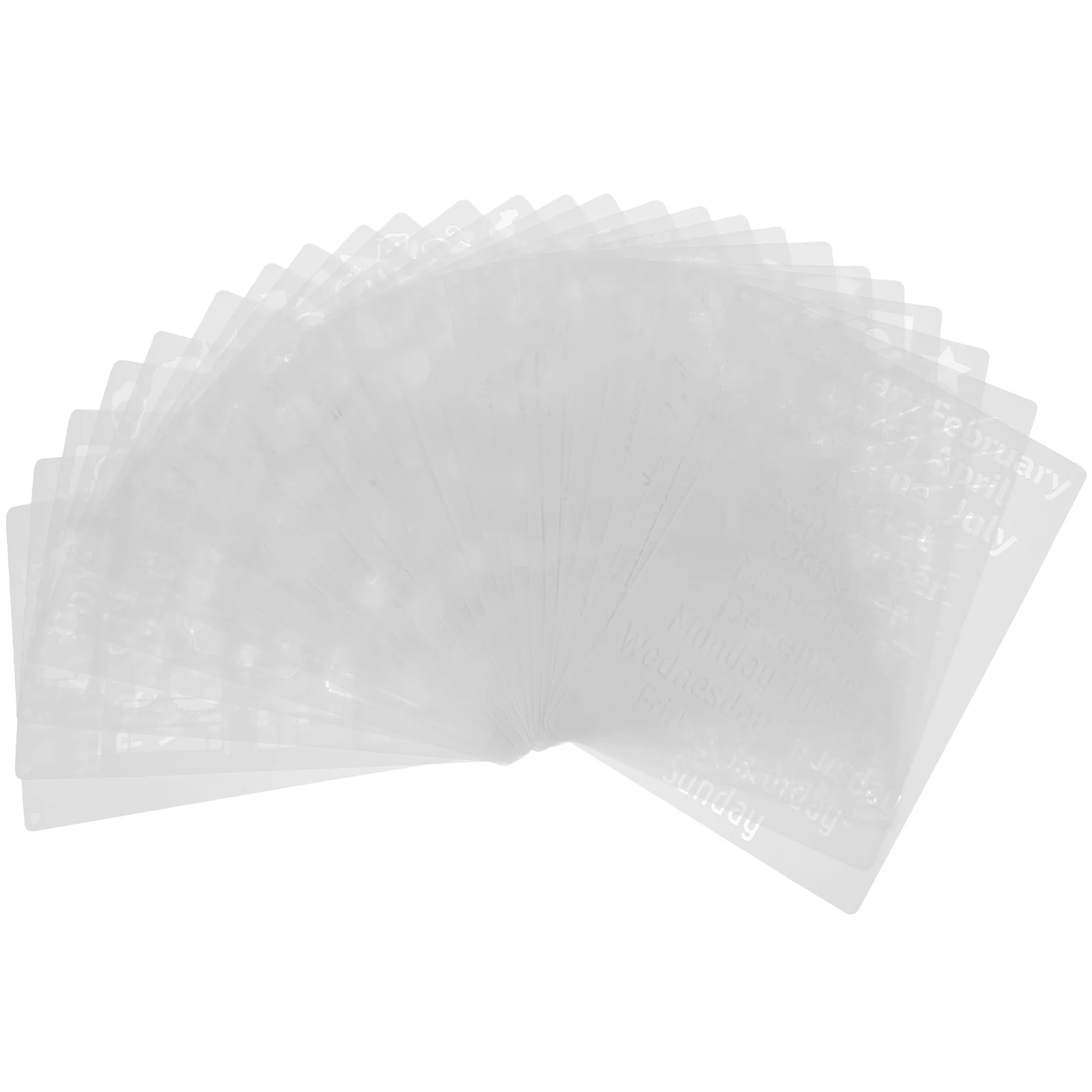 

24 Pcs Scrapbook Account Template Hollow Out Painting Stencils Templates Journal White Journaling Diy