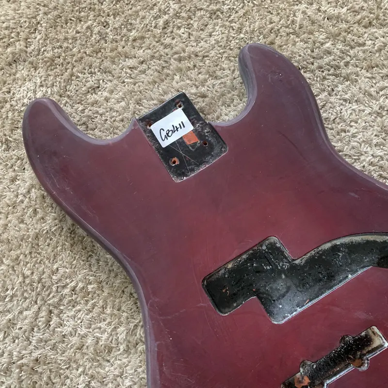 Unfinished  4 Strings Electric BASS Body Red Wine Color Jazz PJB Pickups DIY  for Replace and Luthier GB411