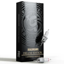 Dragonhawk Deluxe Edition Tattoo Cartridge Needle RL Disposable Sterilized Safety with Silicone Case for Makeup Permanent