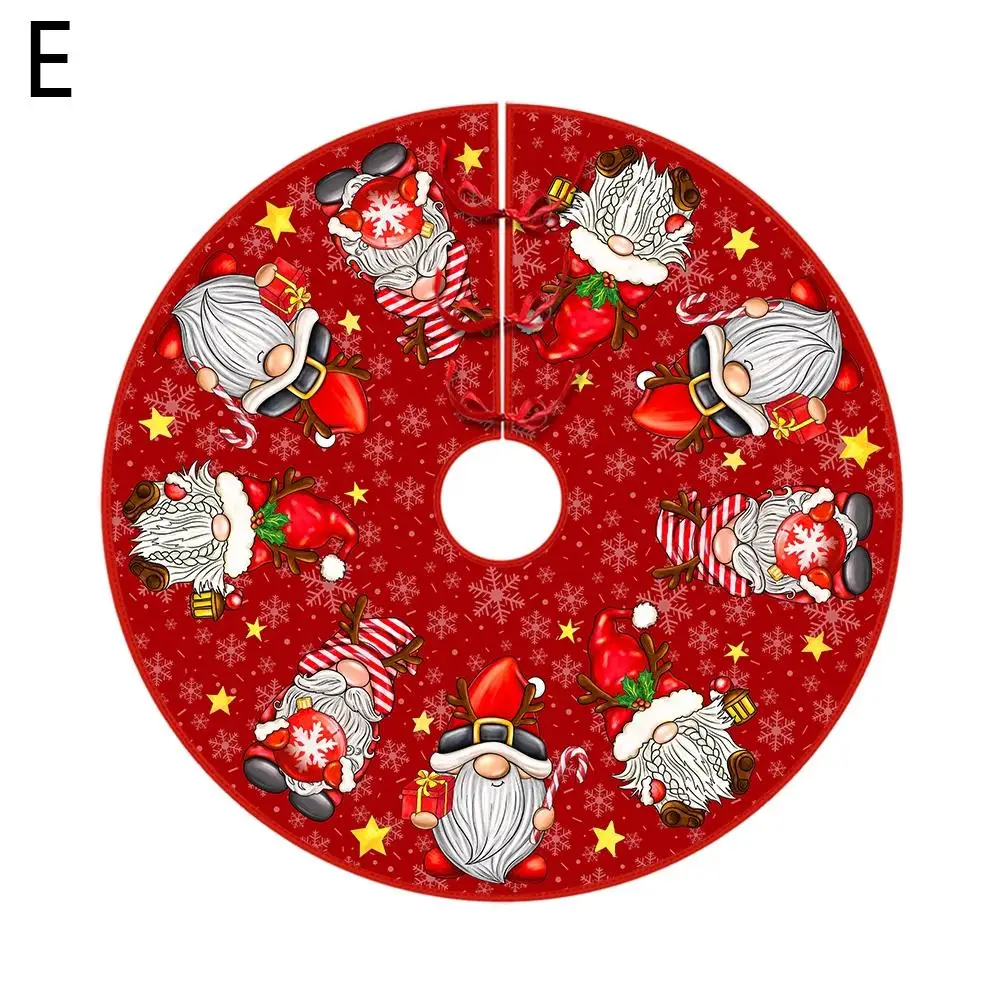 Christmas Tree Skirt Tree Circumference Exquisite Christmas Decorations Print D1y9