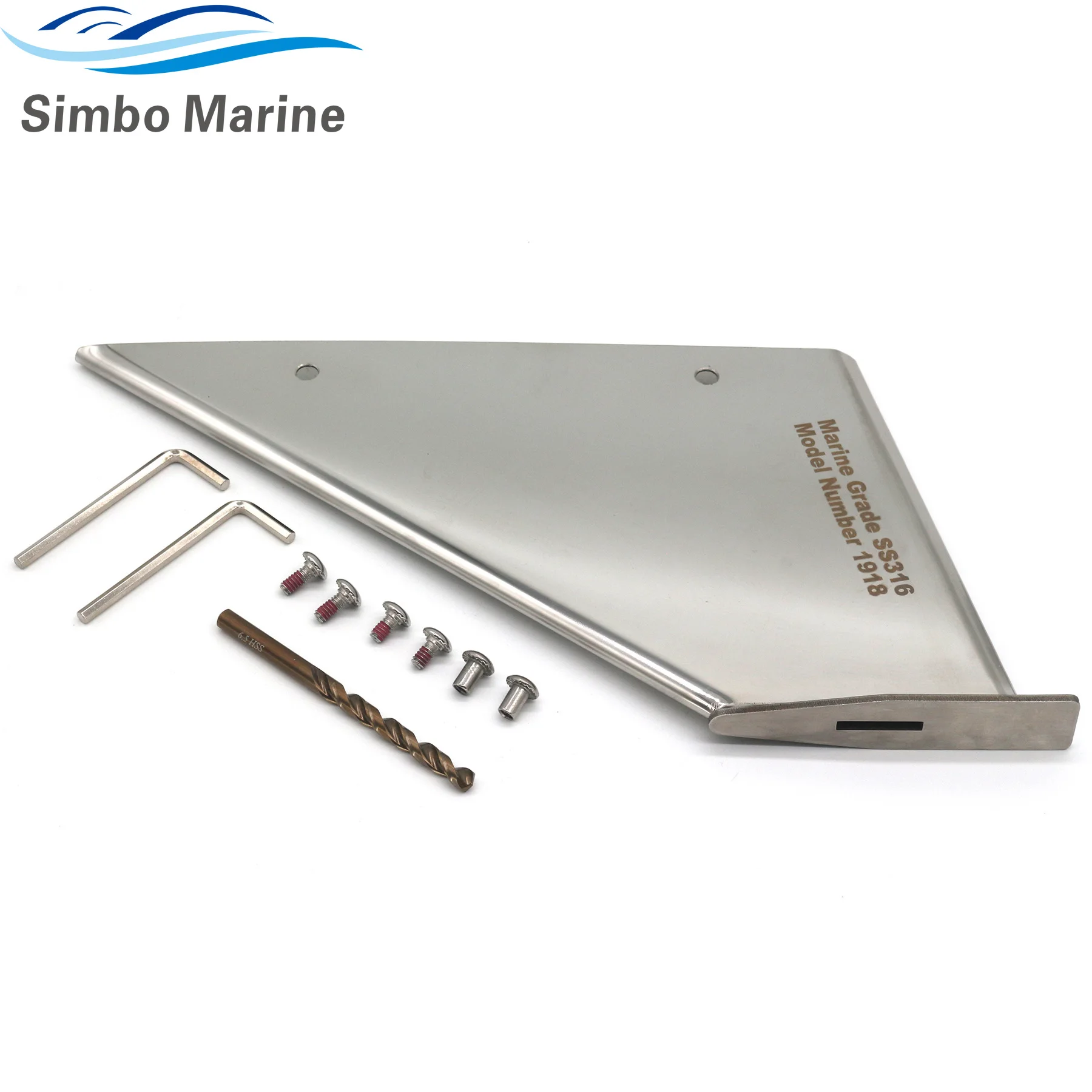 27291 35-SS690 Outboard Safe Skeg Protector Compatible with Yamaha 75 To 130 HP Marine Engines Replacement SS316 Stainless Steel