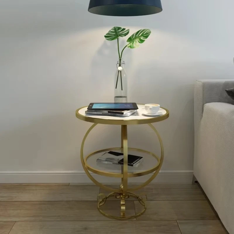 Elegant Modern Transparent Glass Side Table, Stainless Steel Frame Compact End Table for Home Living Room Decor
