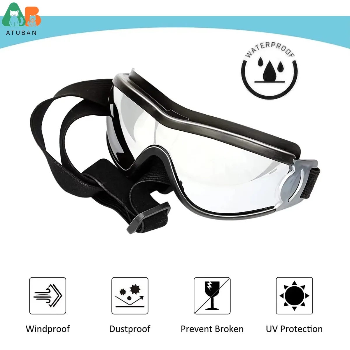 Hund Sonnenbrille Hund Goggles Verstellbaren Riemen für Reise Skifahren und Anti-Nebel Hund Schnee Brille Pet Brille für Medium zu Große Hund