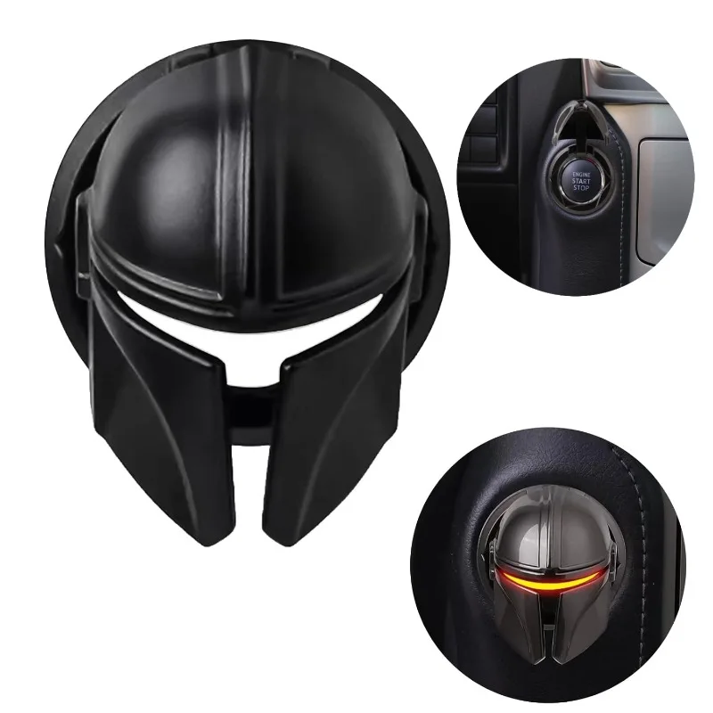 

3D Car Interior Engine Start Button Cover Push To Start Button Ignition Cover Anti-Scratch Universal Button Decoration Ring