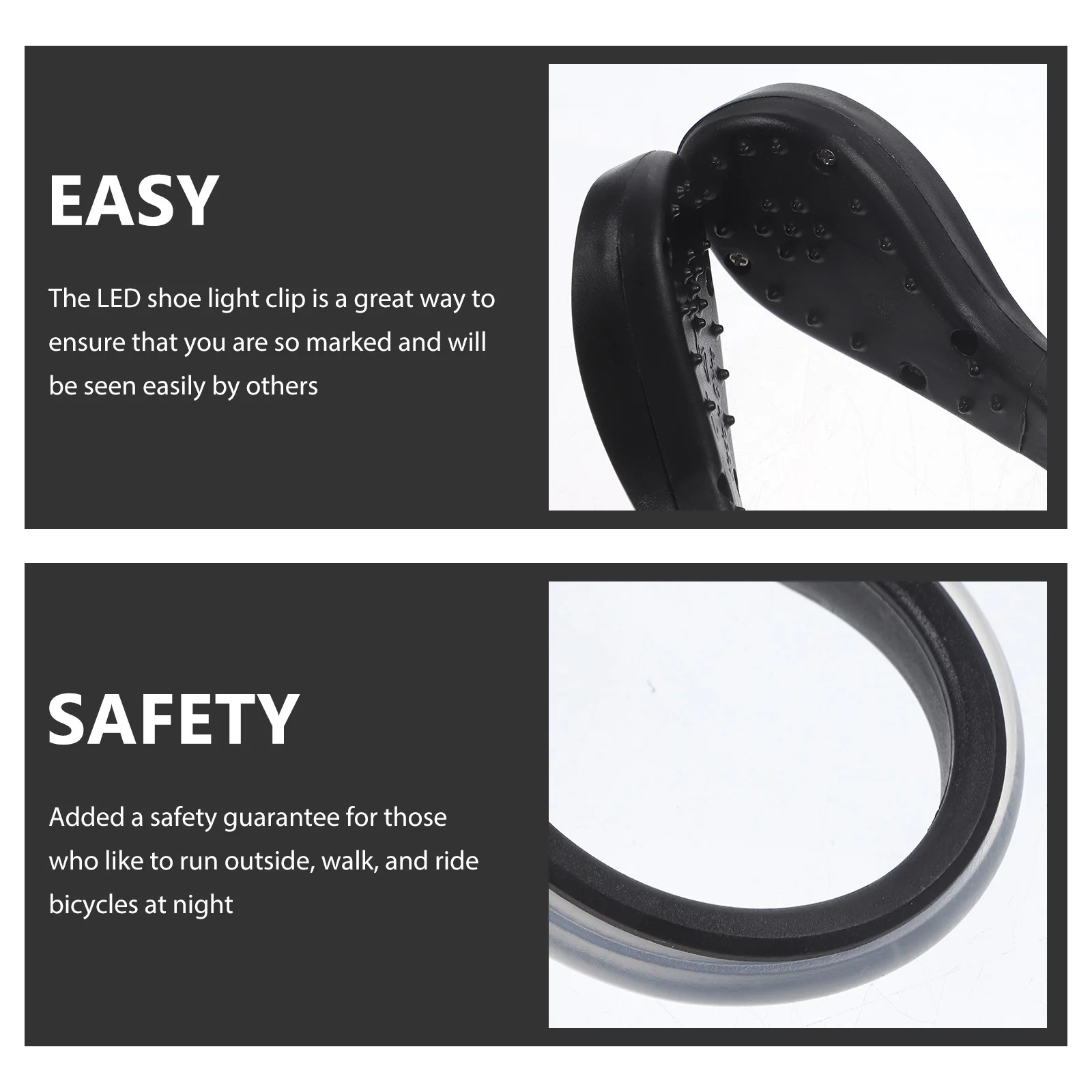 

6Pcs LED Shoe Clip Lights Waterproof Non-Slip Safety Lamps for Evening Walk Night Cycling Running Gear Clip on Shoe Lights